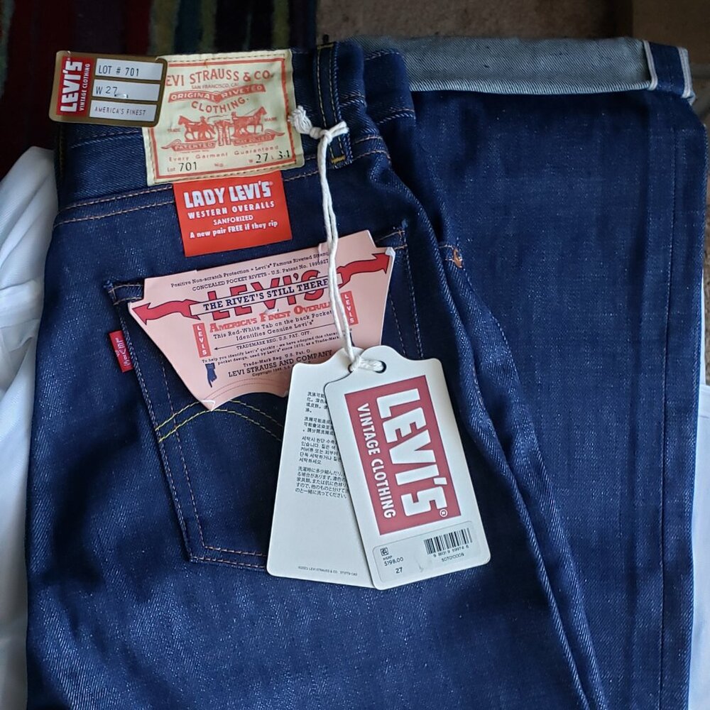 Luxury Selvedge denim - Levi's 701 Jean NWT